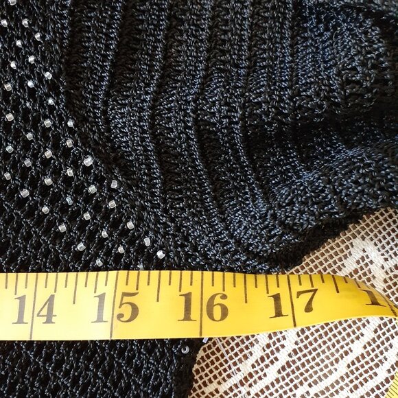 Papell Boutique Crochet Beaded Cardigan NWT - Picture 14 of 16